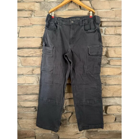 Duluth Trading Co. Flex Fire Hose Cargo Work Pants Mens 40x30 Gray Utility Heavy - Picture 1 of 10